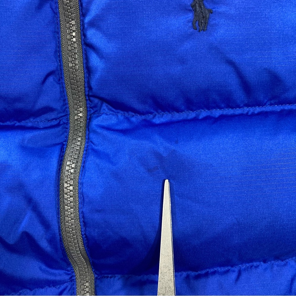 Polo Ralph Lauren Quilted Puffer Down Reversible Full Zip Vest Boys XL Grey/Blue - Picture 12 of 13
